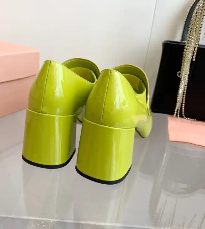 hype Miu Miu Leather Shoes