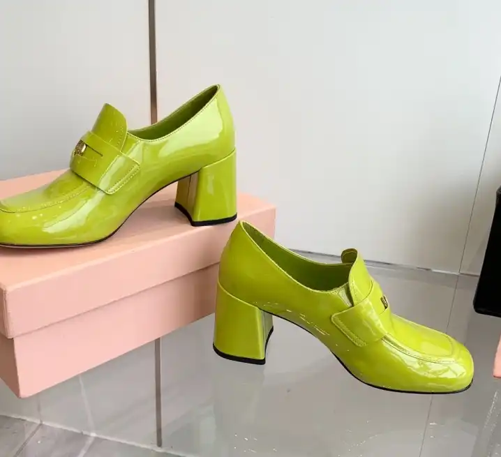 hype Miu Miu Leather Shoes