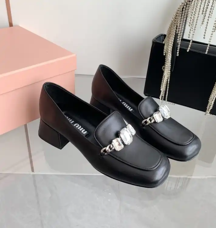 hype Miu Miu Leather Shoes