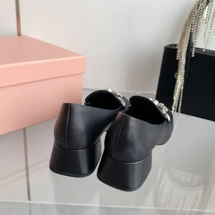 hype Miu Miu Leather Shoes