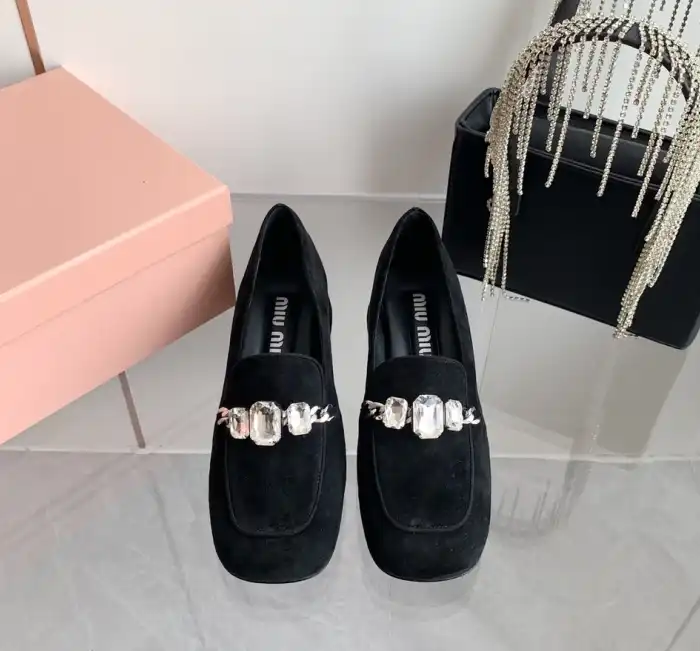 hype Miu Miu Leather Shoes