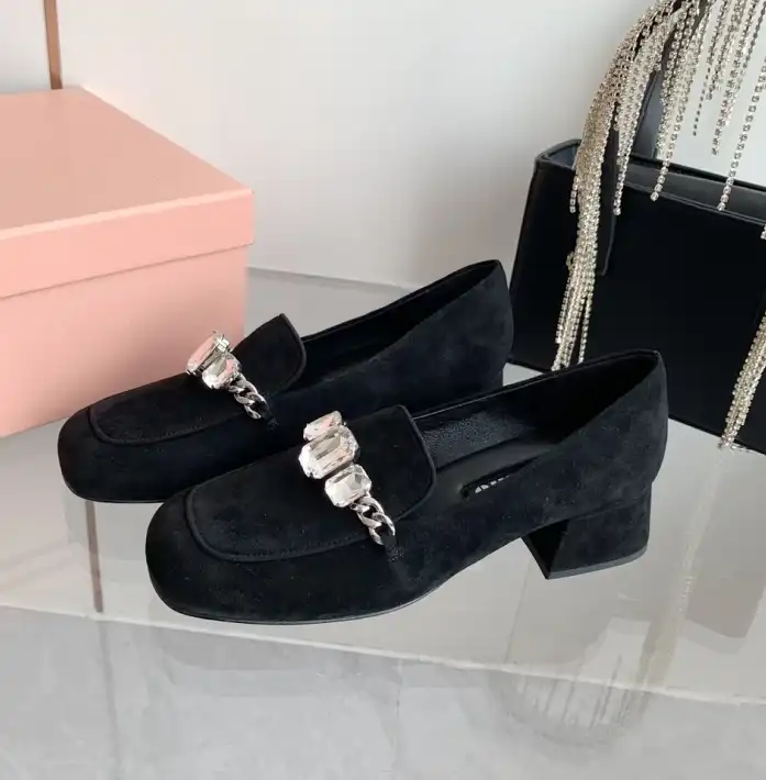 hype Miu Miu Leather Shoes