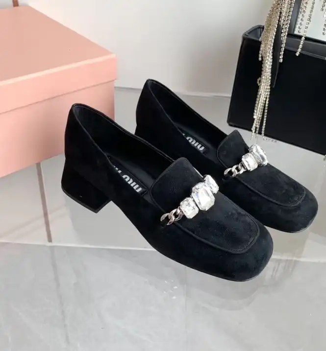 hype Miu Miu Leather Shoes