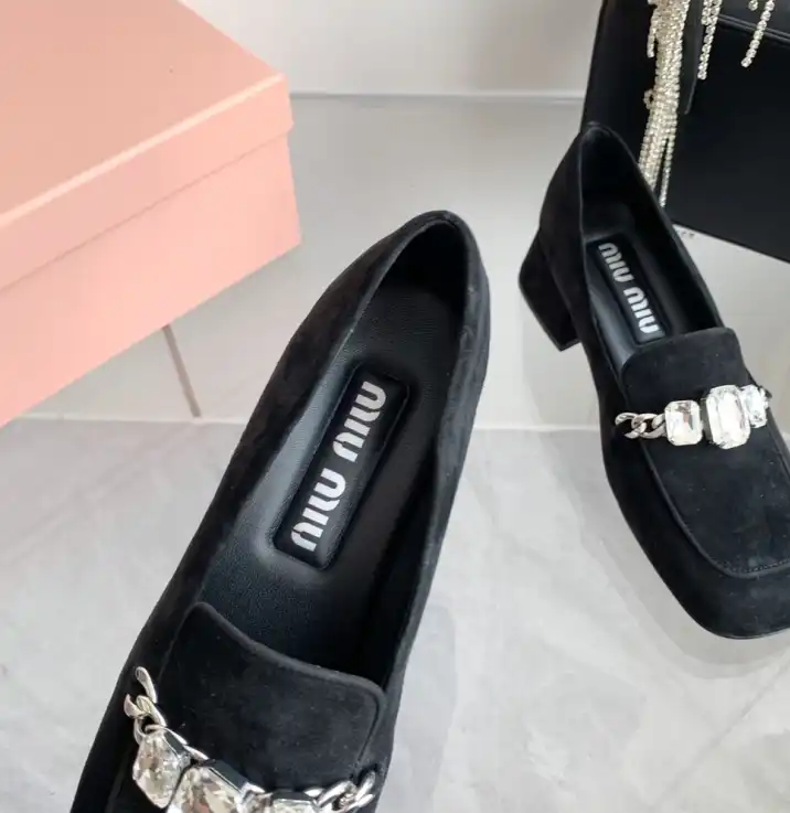 hype Miu Miu Leather Shoes