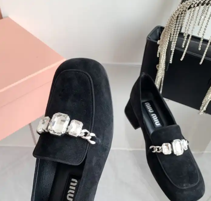 hype Miu Miu Leather Shoes