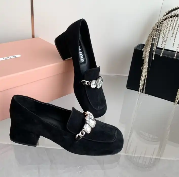 hype Miu Miu Leather Shoes