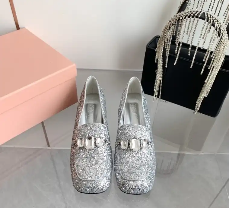 hype Miu Miu Leather Shoes