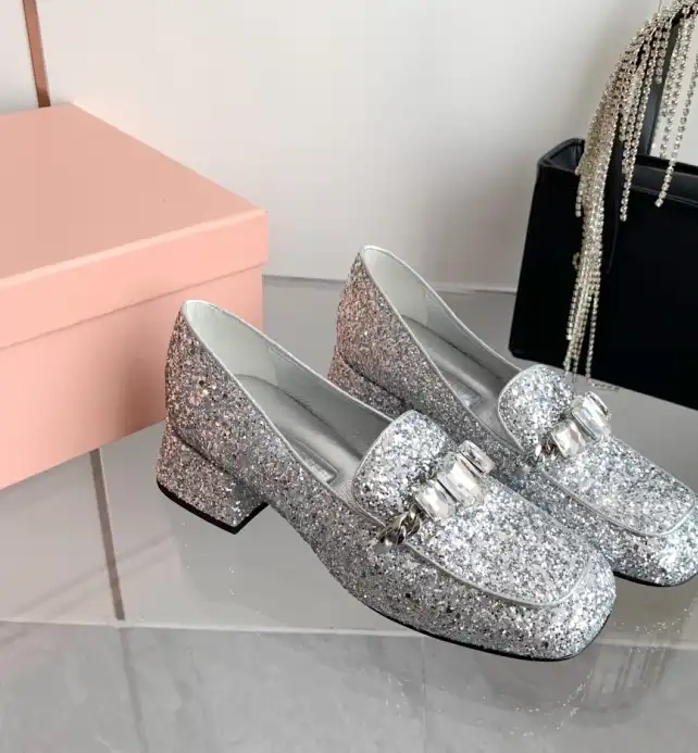 hype Miu Miu Leather Shoes