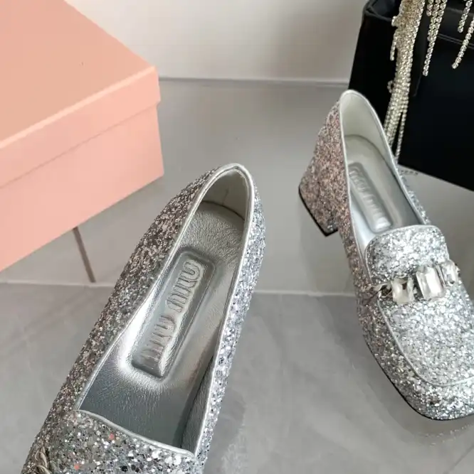 hype Miu Miu Leather Shoes