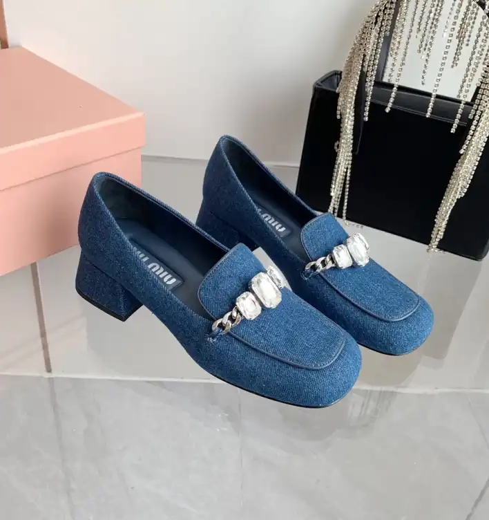 hype Miu Miu Leather Shoes