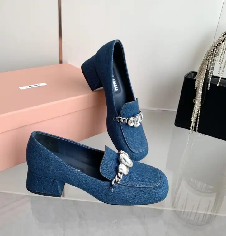 hype Miu Miu Leather Shoes