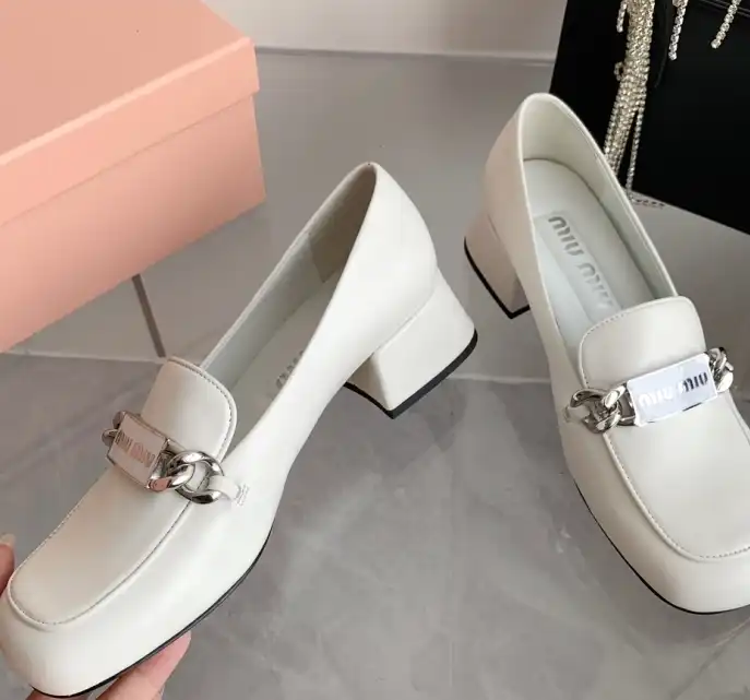 hype Miu Miu Leather Shoes