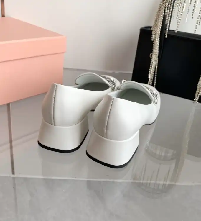 hype Miu Miu Leather Shoes