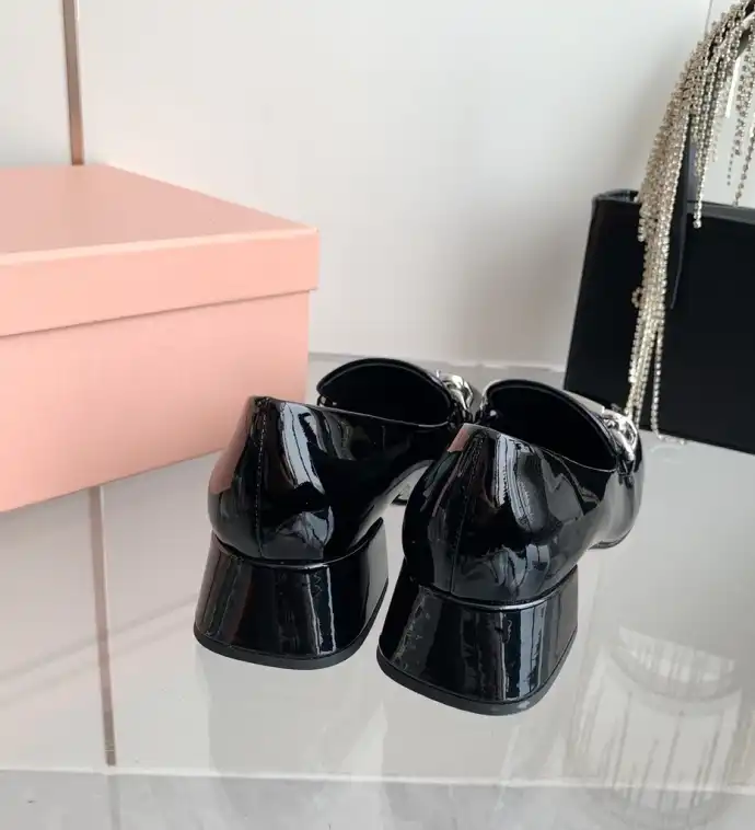 hype Miu Miu Leather Shoes