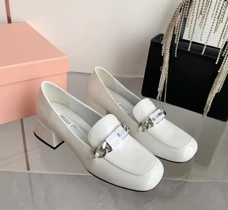 hype Miu Miu Leather Shoes