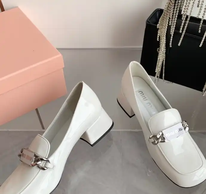 hype Miu Miu Leather Shoes