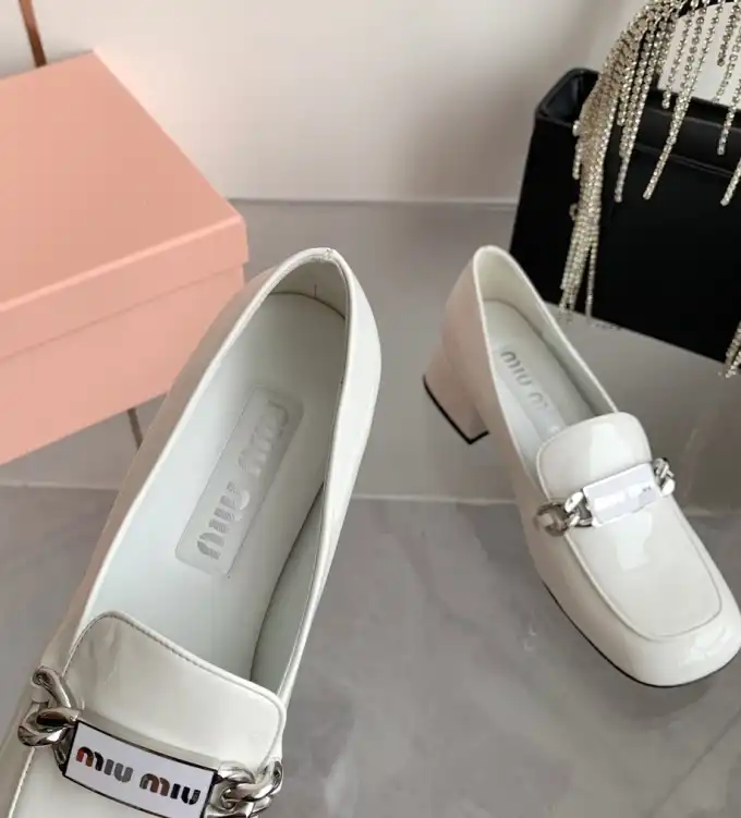 hype Miu Miu Leather Shoes