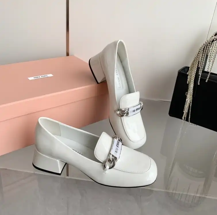 hype Miu Miu Leather Shoes