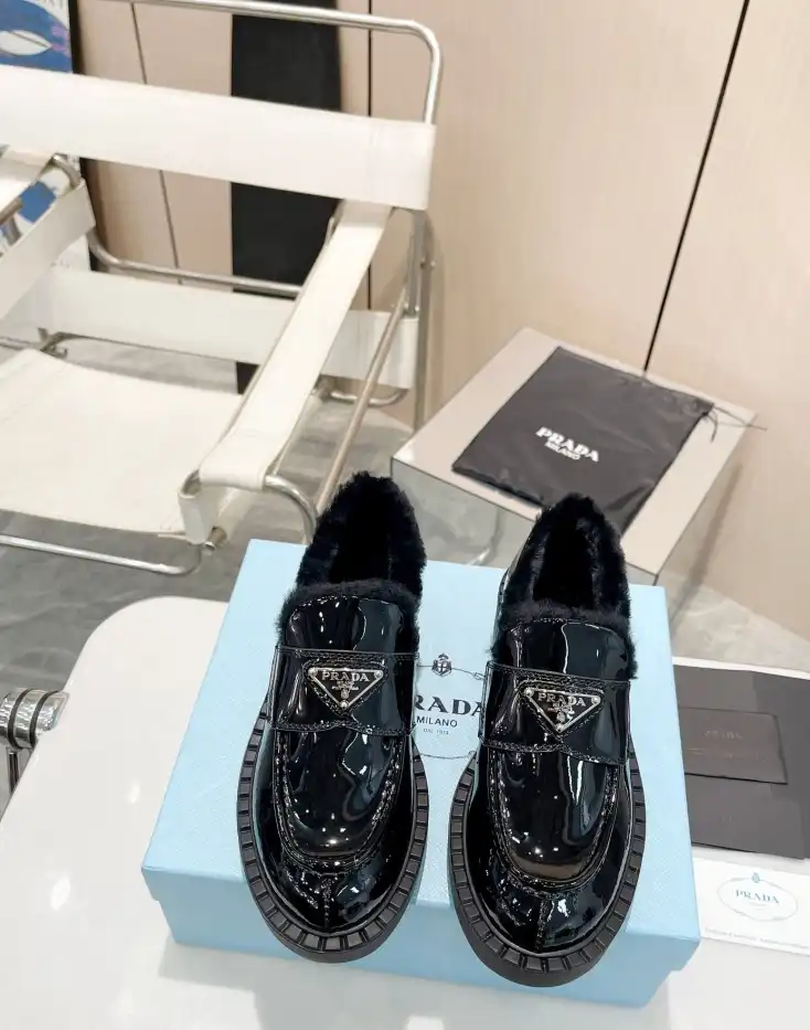 hype Prada Leather Shoes