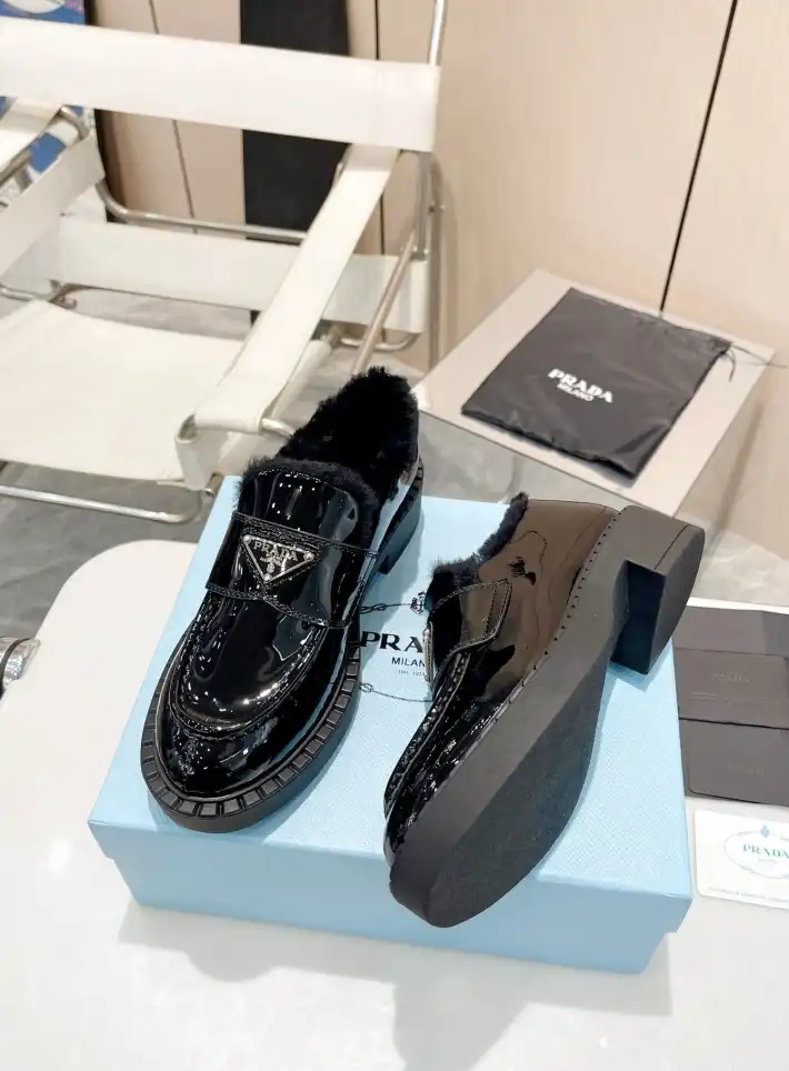 hype Prada Leather Shoes