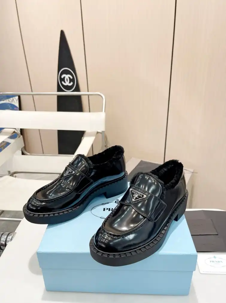 hype Prada Leather Shoes