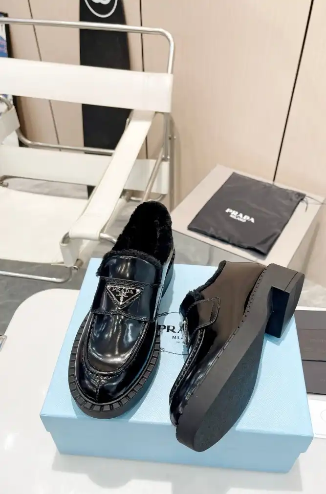 hype Prada Leather Shoes