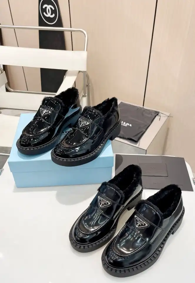 hype Prada Leather Shoes