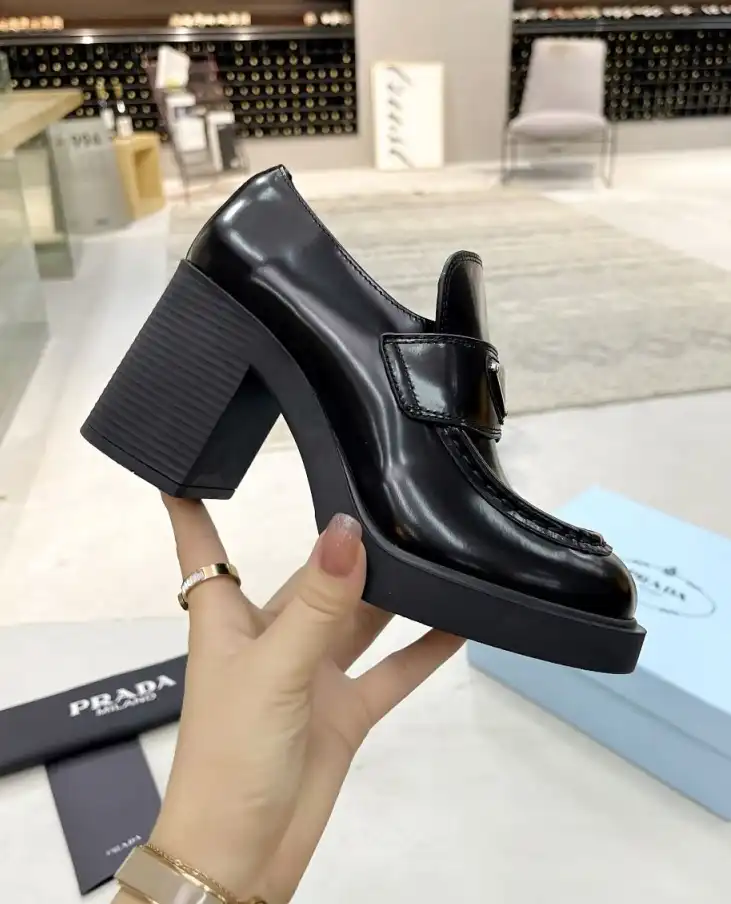 hype Prada Leather Shoes