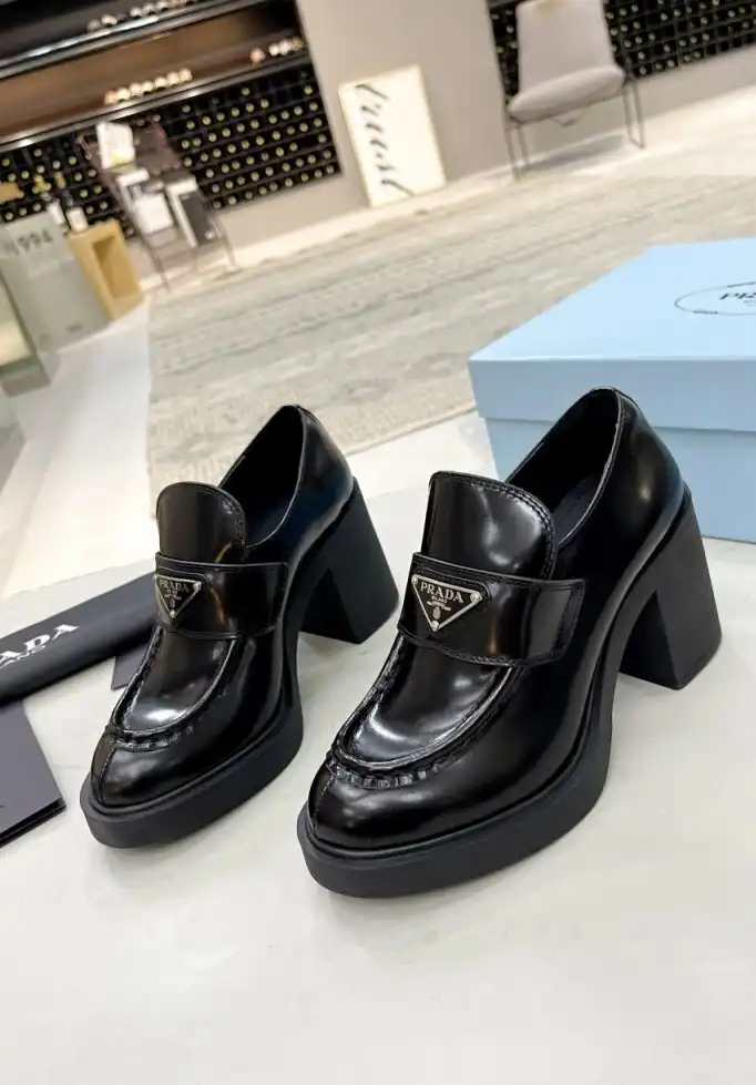 hype Prada Leather Shoes