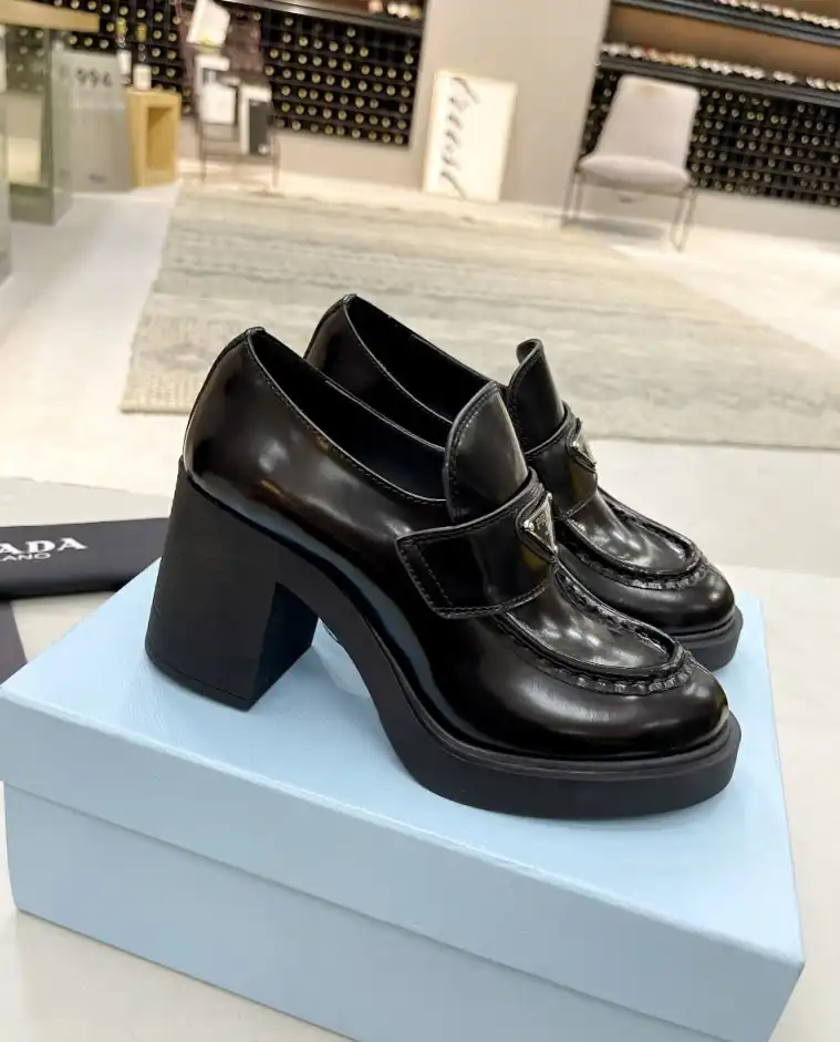 hype Prada Leather Shoes