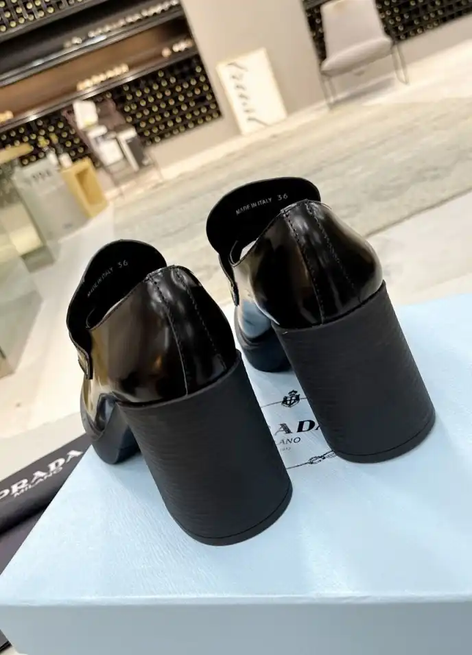 hype Prada Leather Shoes