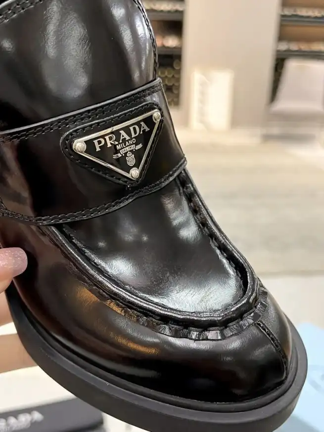 hype Prada Leather Shoes