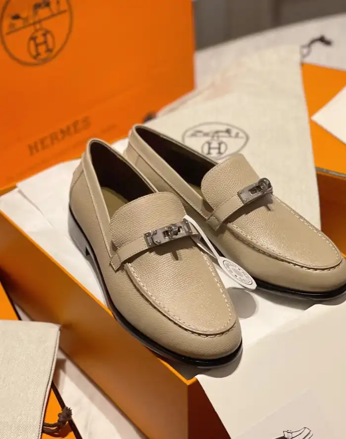 hype Hermes Leather Shoes