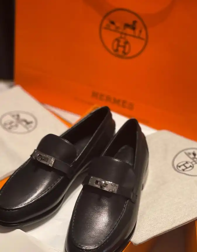 hype Hermes Leather Shoes