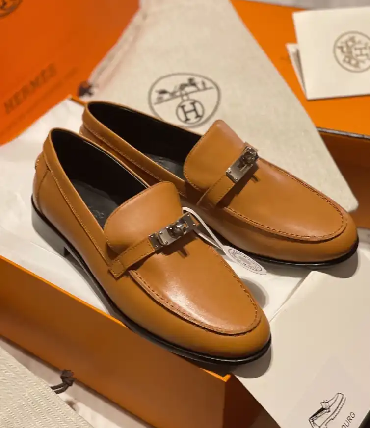 hype Hermes Leather Shoes