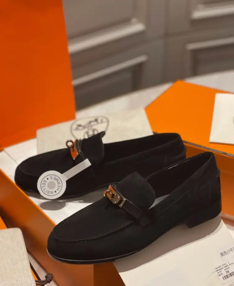 hype Hermes Leather Shoes