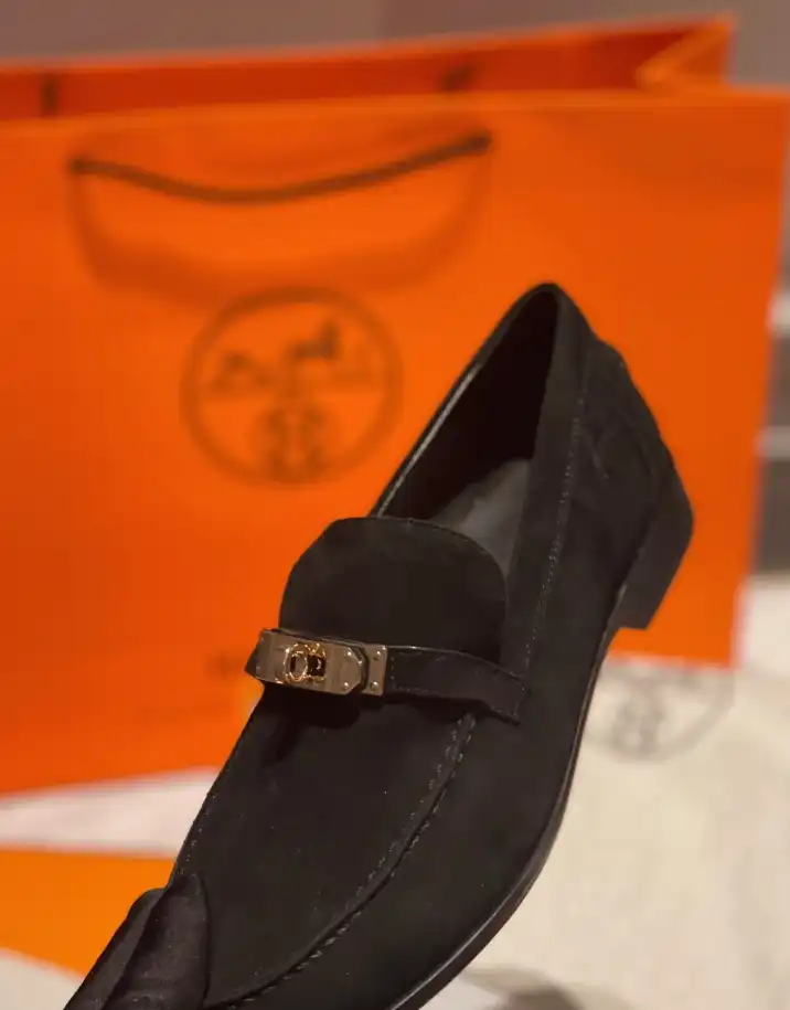 hype Hermes Leather Shoes