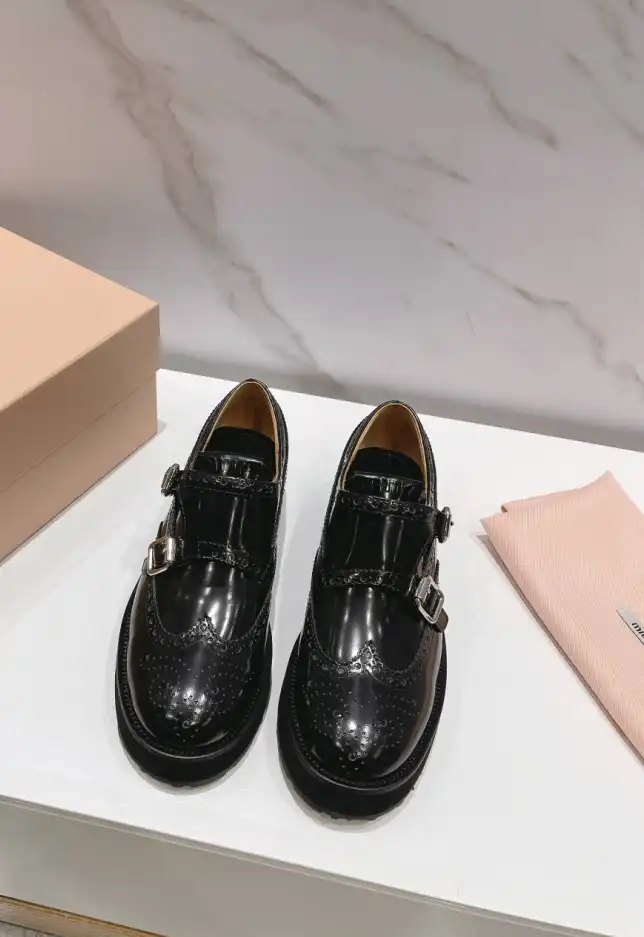 hype Miu Miu Leather Shoes