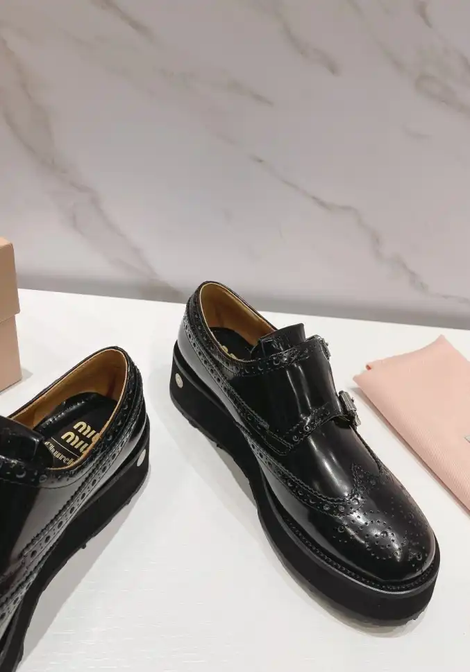 hype Miu Miu Leather Shoes