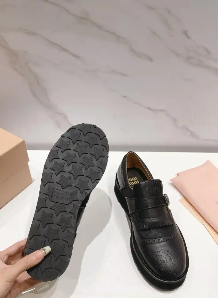 hype Miu Miu Leather Shoes