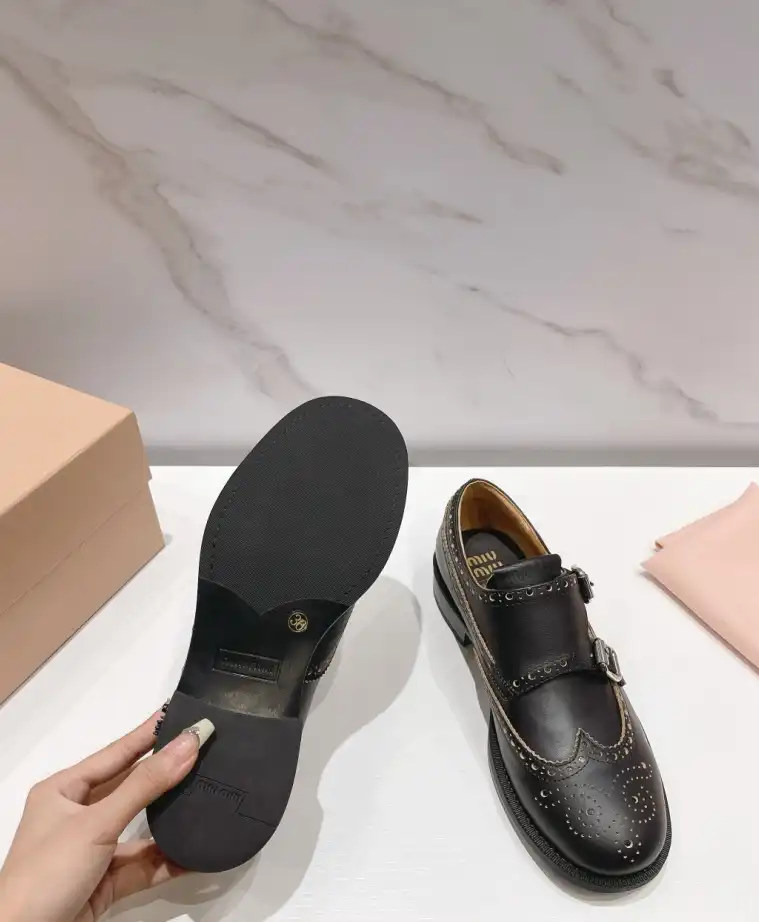 hype Miu Miu Leather Shoes