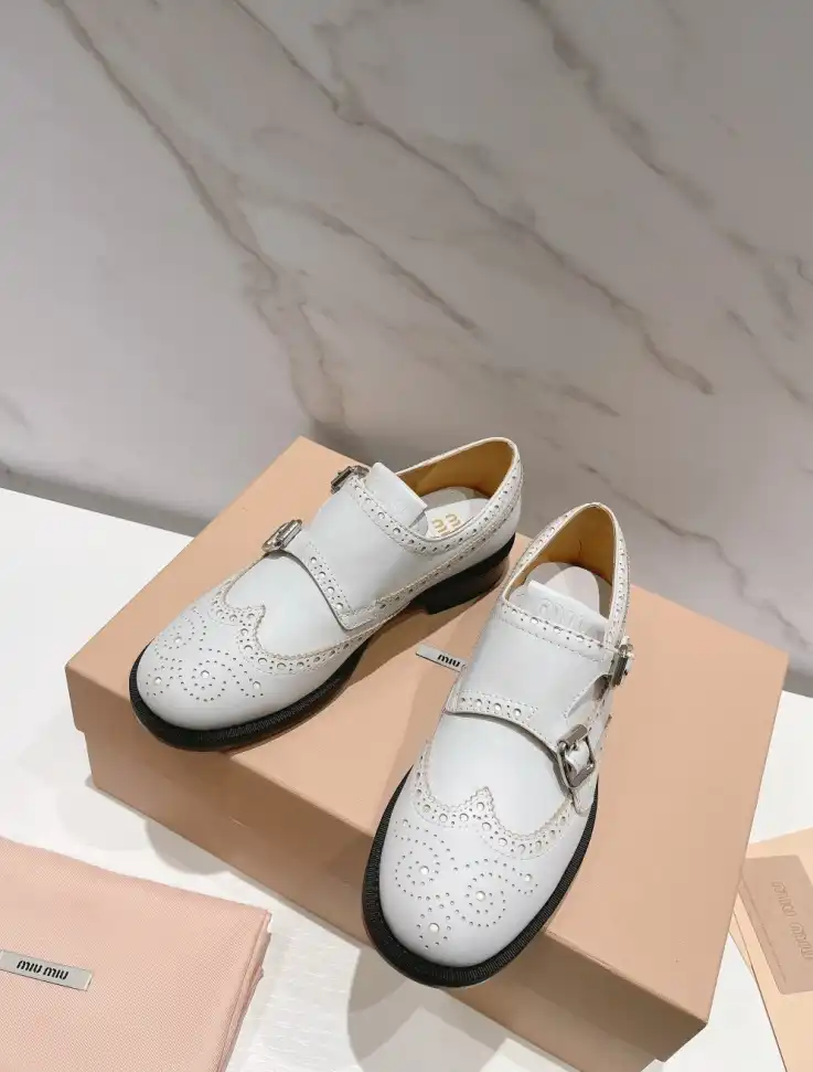 hype Miu Miu Leather Shoes