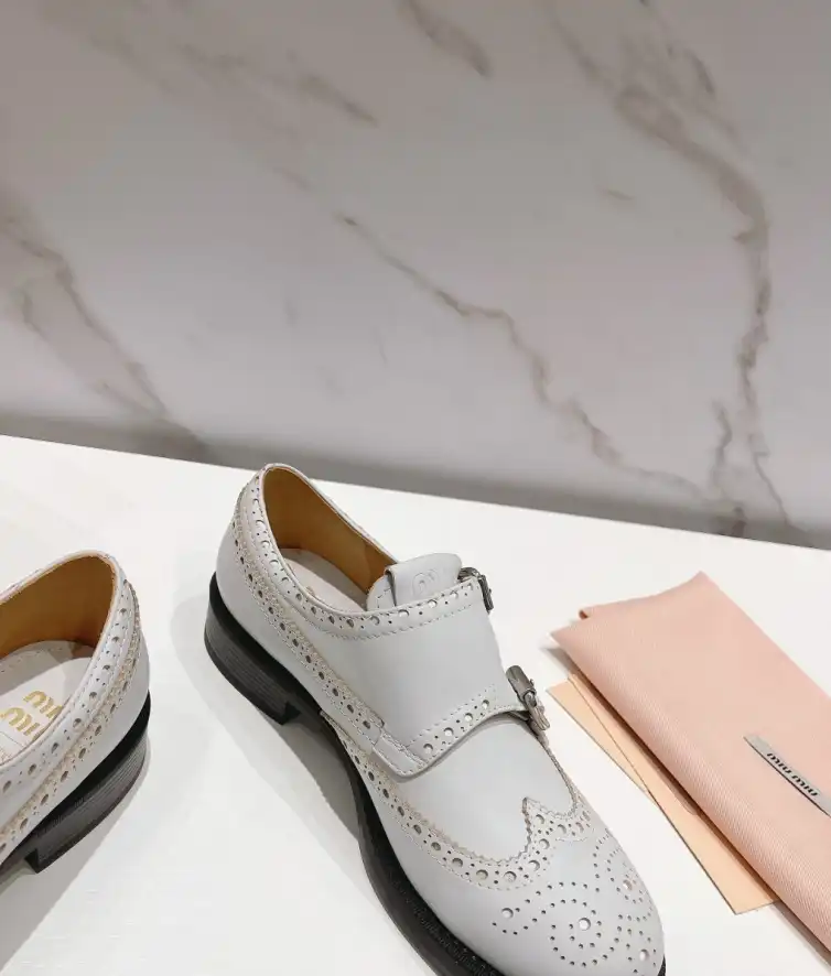 hype Miu Miu Leather Shoes