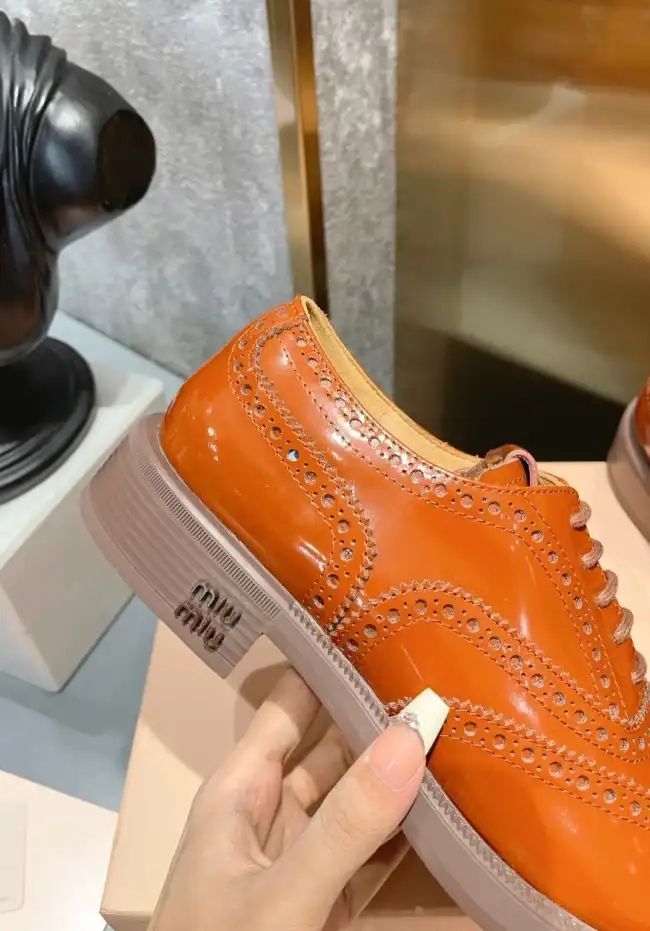 hype Miu Miu Leather Shoes