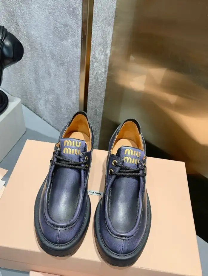 hype Miu Miu Leather Shoes