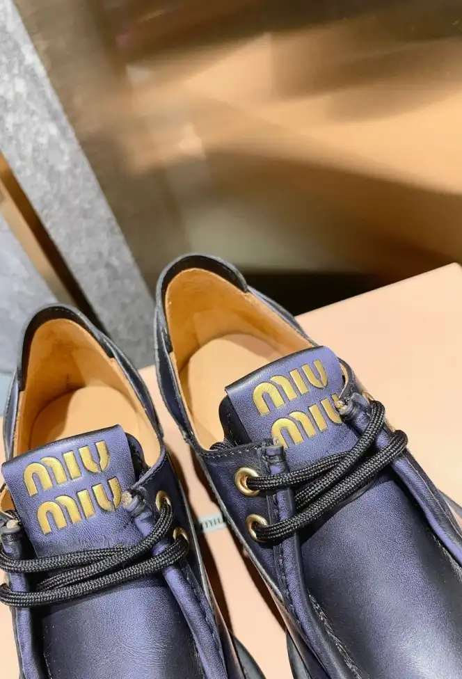 hype Miu Miu Leather Shoes