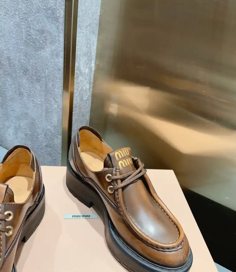 hype Miu Miu Leather Shoes