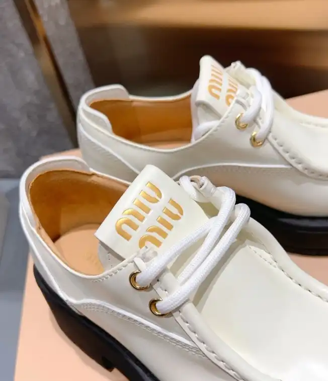 hype Miu Miu Leather Shoes