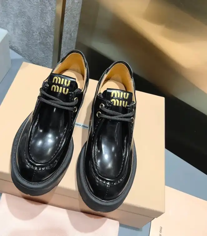 hype Miu Miu Leather Shoes