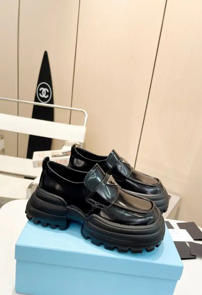 hype Prada Leather Shoes